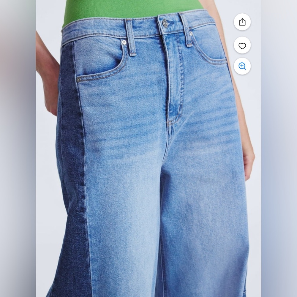 NWT Scoop 2-Tone Baggy Barrel Jeans - Picture 3 of 4